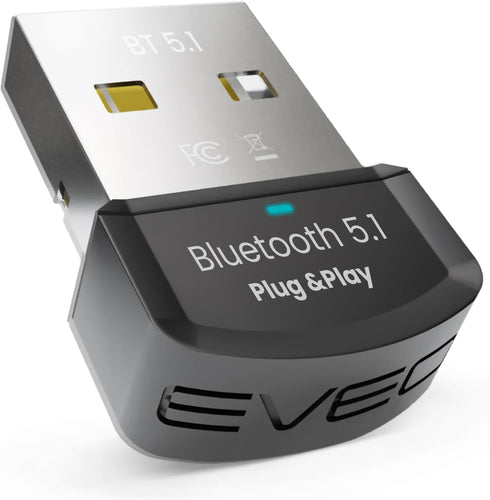 USB Bluetooth Adapter for PC 5.1 - Bluetooth Dongle 5.1 USB Bluetooth Dongle for PC - Windows 11/10 Plug and Play. for Computer Desktop, Laptop, M...