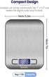 BAGAIL BASICS Digital Kitchen Scale, Premium Stainless Steel Food Scales Weight Grams and Oz for Baking and Cooking, 11lb/5kg with 0.1oz/1g Precis...