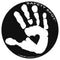 Magnet - Kids Handprint for Car Parking Lot Safety - Black Background (White)...