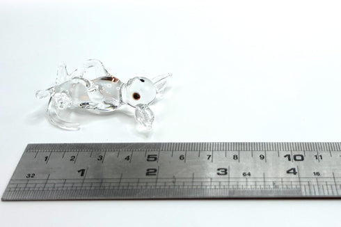 Chihuahua Miniature Tiny Figurines Hand Blown Glass Art Animals Collectible Dog-Lover Gift Home Décor (Clear)...