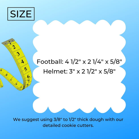 FOOTBALL AND HELMET TEAM SPORT ATHLETICS GAME DAY SET OF 2 COOKIE CUTTERS MADE IN USA PR1540...