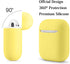 Full Protective Silicone Case Compatible with Airpods 1 and 2 No Keychain Cover Accessories Front LED Visible Supports Wireless Charging (Yellow)...