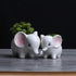 Ogrmar 2PCS Elephant Plant Window Boxes Cute Elephant Flower Pot/Modern White Ceramic Succulent Planter Pots/Tiny Flower Plant Containers Animal D...