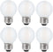 Frosted E26 LED Bulb 4W Dimmable Warm White 2700K, 40 Watt Equivalent LED Light Bulbs, G16.5 Edison LED Frosted Globe Light Bulbs, Vintage Light B...