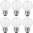 Frosted E26 LED Bulb 4W Dimmable Warm White 2700K, 40 Watt Equivalent LED Light Bulbs, G16.5 Edison LED Frosted Globe Light Bulbs, Vintage Light B...