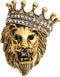 Retro Lapel Pin Brooch for Men,Rhinestone Tiger Head Brooch Pins. Animal Lapel Pins Lion Wolf Head Collar Brooch Safety Pin Men Suit Accessory...