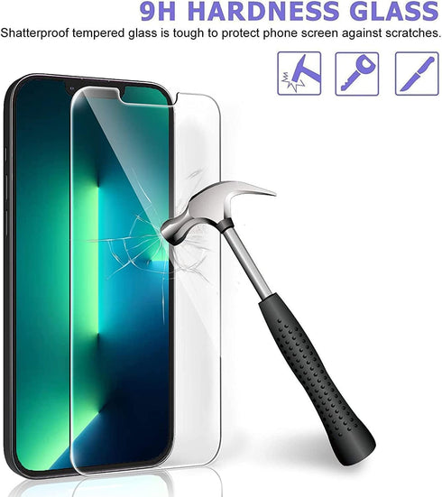 Ferilinso 3 Pack Screen Protector for iPhone 13 Pro with 2 Pack Tempered Glass Camera Lens Protector Phone Case Friendly Ultra Accessories Protect...