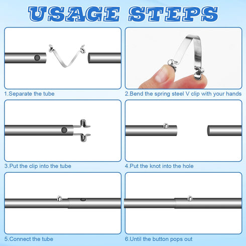 15pcs Clips for All Swimming Pool, Pool Butterfly Clips V Shaped Clip Pool Brush Pole Clip Universal Attachment V Clip for Spa Skimmer Nets Jet Va...