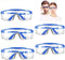 Safety Glasses,MOZEEDA Clear Safety Goggles Eye Protection Adjustable Temples, Anti-fog Lightweight Protective Glasses Eyewear Wide-Vision for Lab...