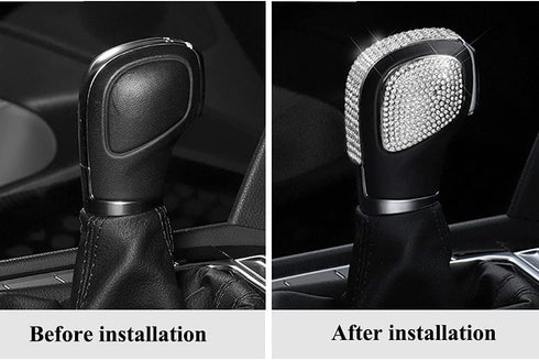Bling Gear Shift Knob Cover Trim Decoraton Protector Compatible with Volkswagen VW Arteon Atlas Tiguan Beetle Golf Jetta Passat CC...