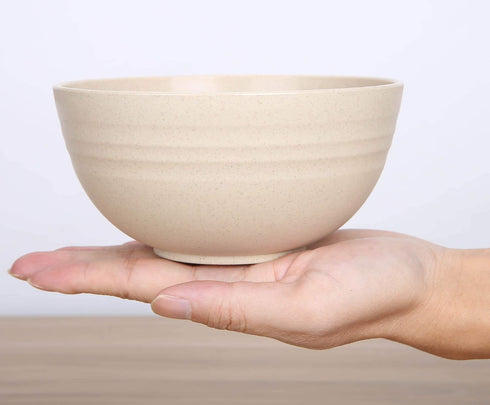 LuckyZone Unbreakable Cereal Bowls - 24 oz Reusable Wheat Straw Bowl Set of 4 - Dishwasher & Microwave Safe - Perfect for Cereal, Soup and Rice - ...