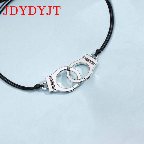 YJT Partners in Crime for 2 Best Friends Handcuff BFF Bracelets Girls Women Friendship Bracelets for Couples, Mom and Daughter 2PC, with 2 Message...