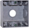 Sigma Engineered Solutions, Gray Sigma Electric 14357 1-Inch 3 Hole 2-Gang Box...