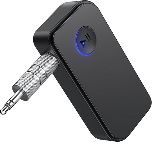 APEKX Bluetooth 5.3 Receiver for Car, Home Stereo, Speakers, and Headphones - 3.5mm Wireless Adapter with 10 Hours of Continuous Music Streaming a...