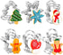 Christmas Cookie Cutter Set,18 Piece Stainless Steel Winter Christmas Cookie Cutters Shapes for Baking - Christmas Tree,Snowflake,Snowman,Gingerbr...