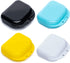 BOOMIBOO Retainer Case with Vent Holes, 4 Pcs Denture Cases, Durable & Similar Mouth Guard Case for Black, White, Yellow and Blue - Tight Snap Loc...