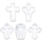 Hendevl Cross Silicone Mould, 5pcs Cross Shape Silicone Mould Resin Casting Molds Cross Jewelry Mold for DIY Decorative Craft Jewellery Making Too...