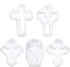 Hendevl Cross Silicone Mould, 5pcs Cross Shape Silicone Mould Resin Casting Molds Cross Jewelry Mold for DIY Decorative Craft Jewellery Making Too...