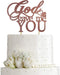 God Gave Me You Cake Topper for Wedding/Engagement/Marriage Party Decorations,Double-faced Rose Gold Glitter...