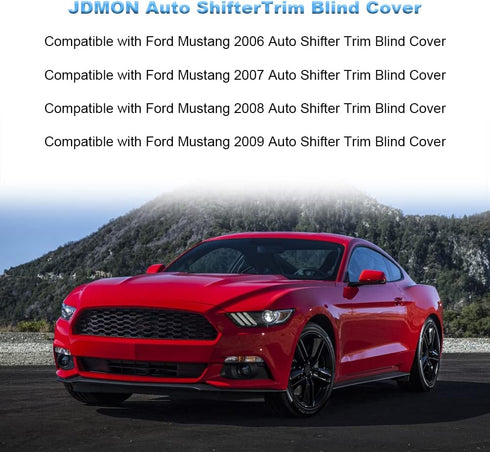 JDMON Compatible with AUTO Shifter Trim Blind Cover Shifter Protective Cover Ford Mustang 2006 2007 2008 2009 Automatic Shifter Trim Panel Shutter...