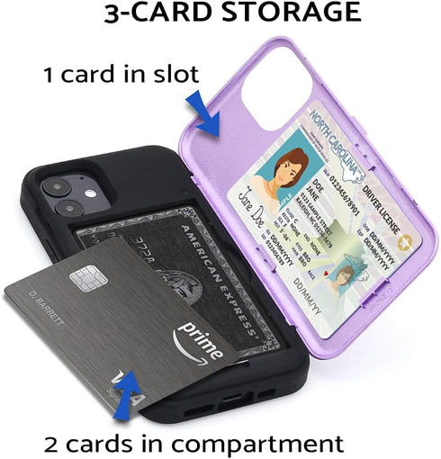 TORU CX PRO for iPhone 12 Mini Case Wallet | Protective Shockproof Heavy Duty Cover with Hidden Card Holder & Card Slot | Mirror & Wrist Strap Inc...