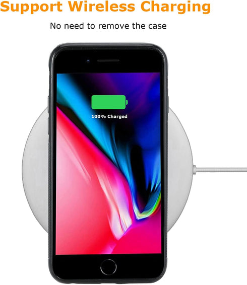 molzar GripBig Series for iPhone 8 Plus/7 Plus/6 Plus Case, Built-in Metal Plate for Magnetic Mount, Works with Qi-Certified Chargers, Compatible ...