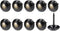 Upholstery Nail Tacks (11x17x3.5mm) 25Pcs, Iron Round Thumb Push Pins - for House Construction, Home Kitchen Furniture, Black...