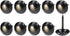 Upholstery Nail Tacks (11x17x3.5mm) 25Pcs, Iron Round Thumb Push Pins - for House Construction, Home Kitchen Furniture, Black...