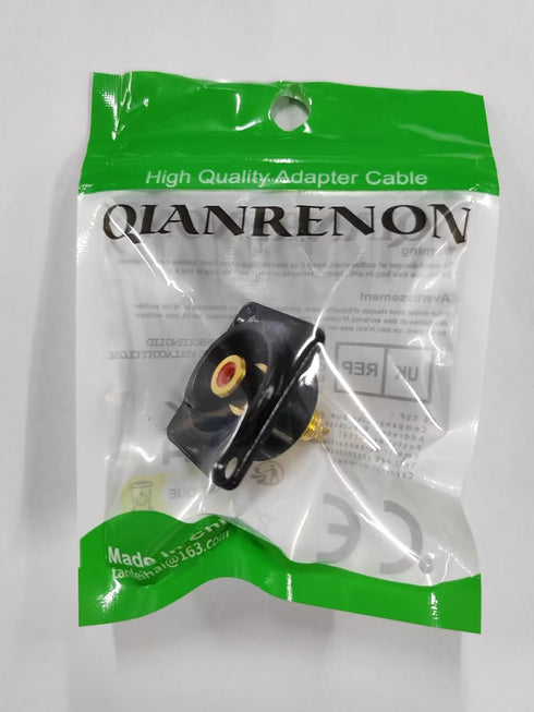 QIANRENON Gold Plated RCA Panel Mount Adapter RCA Female to Solder Terminal AV Connector, D-Panel/XLR Panel Mount, for S/PDIF TV Audio Video Phono...