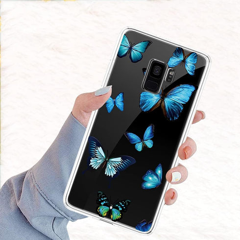 for Galaxy S9, Samsung S9 Case for Girls Women, Cute Clear Slim Shockproof Pattern Soft Flexible TPU Rubber Back Phone Protective Cover Cases for ...