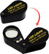 Illuminated Jewelers Loupe Magnifier, Foldable Jewelry Magnifier with 6 LED & UV Lights, Hastings Triplet Loupe 10X for Gems, Jewelry, Coins, Stam...