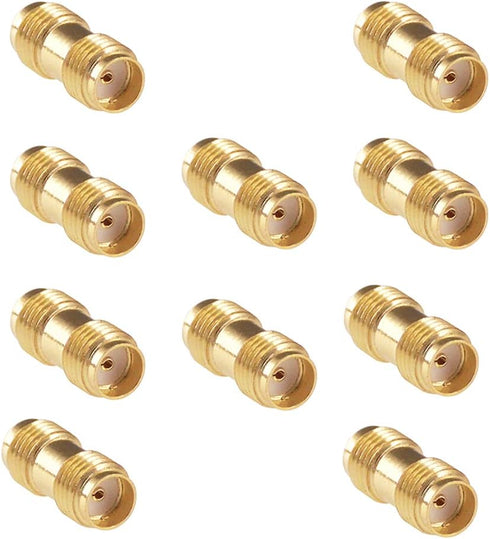 10pcs Antenna Adapter SMA Female to SMA Female Connector Coupler Barrel Adapter Converter for Antenna Radio(F10-10)...