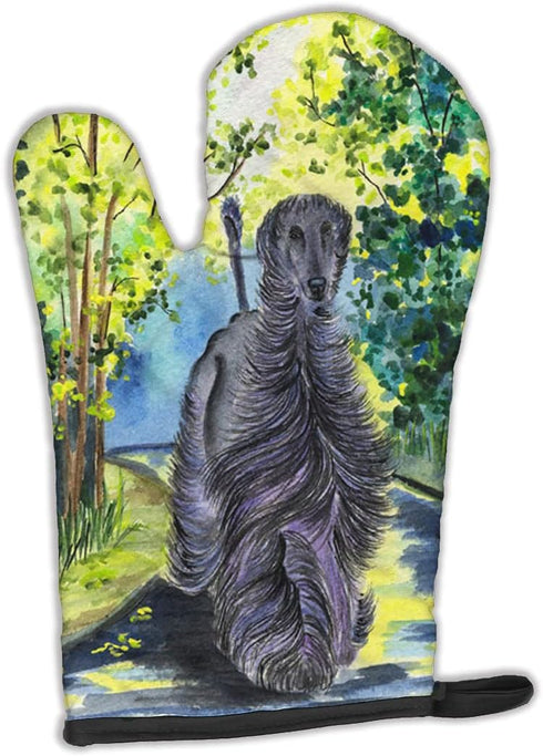 Caroline's Treasures SS8181OVMT Afghan Hound Oven Mitt Heat Resistant Thick Oven Mitt for Hot Pans and Oven, Kitchen Mitt Protect Hands, Cooking B...