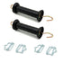 Plastic Electric Fence Gate Handle with Polytape Splicer,Spring Gate Handle with Poly Tape Buckle. (2)...
