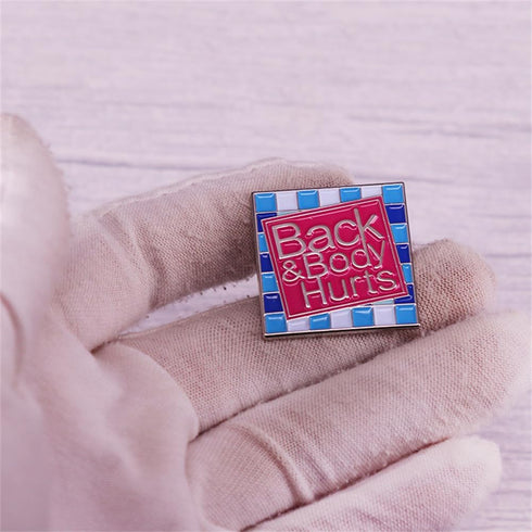 Back&body hurts Enamel Pin Funny Metal Lapel Pins Badges on Backpack Women's Brooch for Backpack Clothes Jewelry Fashion Accessories Gift...