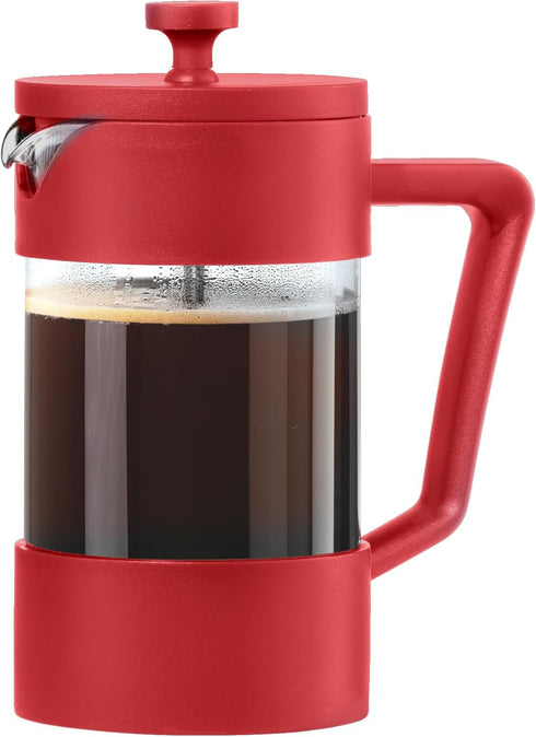Oggi Borosilicate Glass French Press Coffee Maker (20oz)- 5 Cup Capacity, Coffee Press, Single Serve Coffee Maker, Stainless Steel Lid & Plunger, ...