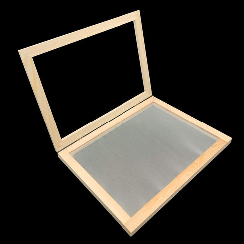 Worown A5 Size Paper Making Screen, Natural Wooden PaperMaking Mould, 7.5 x 10 inch Wooden Paper Making Frame for DIY Paper Craft and Dried Flower...