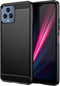 for T-Mobile Revvl 6X 5G (2023) phone case: shockproof phone case - anti drop protection phone case shock absorption flexible TPU carbon fiber pro...