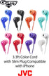 JVC Gumy in Ear Earbud Headphones with Paper Package, Powerful Sound, Comfortable and Secure Fit, Silicone Ear Pieces S/M/L - HAFX7GN (Green)......