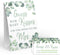Your Main Event Prints Eucalyptus Bridal Shower Games – How Many Kisses For The Mrs, Includes 1 Stand (5x7) and 50 Guessing Cards...