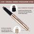 Cocoa Brown Eyeshadow Stick And Sponge Makeup Brush Cream Shimmer Smooth Shadow Pencil Eyeliner Long Lasting Waterproof Eye Shadow Highlighter Sti...