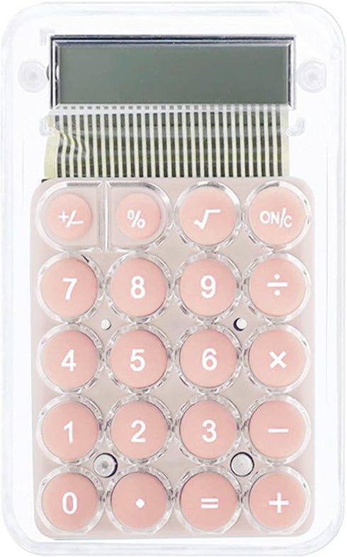 Cute Cartoon Transparent Calculator Students 8 Digit Standard Function Desktop Electronic Calculator...