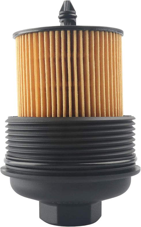Oil Filter and Cap Assembly, Replace 12605565, PF458G Compatible with Buick Chevy GMC Polaris Ponitac Saturn - LaCrosse Regal Cavalier Cobalt Equi...