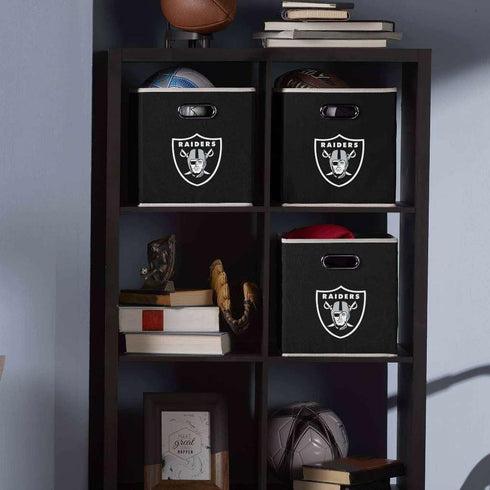 Franklin Sports NFL Storage Bins - Collapsible Cube Container + Basket - NFL Office, Bedroom + Living Room - 11"x11"...