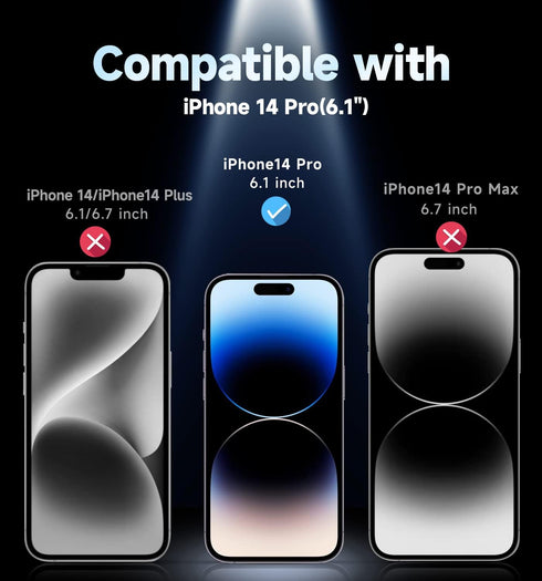 MAGIC JOHN 2 Pack for iPhone 14 Pro 6.1 inch Tempered Glass Screen Protector, Auto Dust-Elimination Installation, Bubble Free, Dynamic Island Comp...
