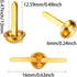 Hotop 500 Pcs Brads for Paper Crafts Metal Round Brass Paper Fasteners for Craft Art Crafting School DIY Supplies(0.24 x 0.47 Inch,Golden)...