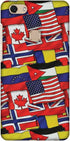 AMZER Slim Fit Handcrafted Designer Printed Snap On Hard Shell Case Back Cover with Screen Cleaning Kit Skin for Vivo V7 - Flags United HD Color, ...
