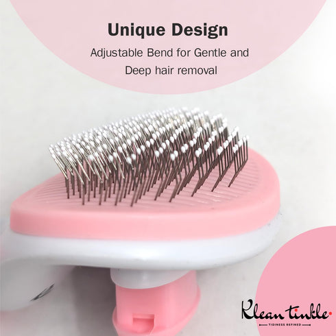 Self-Cleaning Button, Cat Brush, Dead Hair Brush, Dog Brush, Pet Grooming Tool, Suitable for Dogs Cats Short and Long Hair Shedding, Deshedding To...