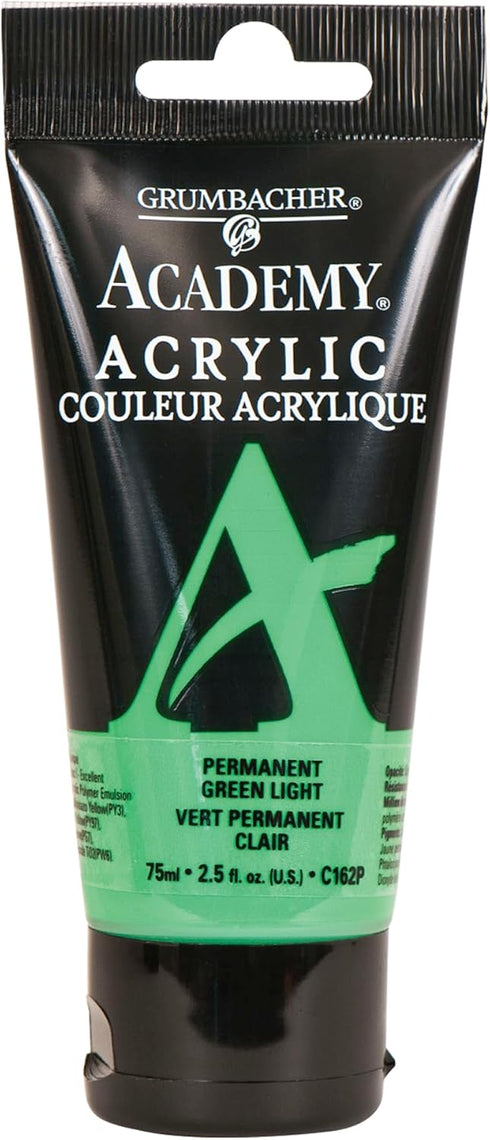 GRUMBACHER Academy Acrylic Paint Size: 254 oz, Permanent Green Light (C162P)...