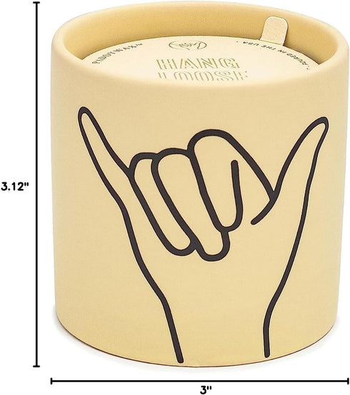 Paddywax Candles Impressions Artisan Hand-Poured Scented Candle, 5.75-Ounce Jar, Hang Loose Shaka - Ocean Rose + Bay...